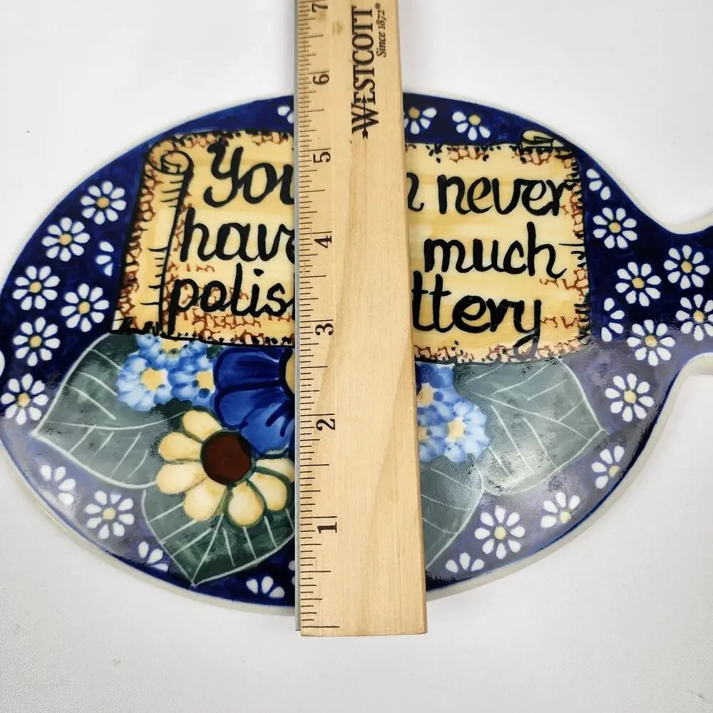 Polish Pottery Sign Blue 